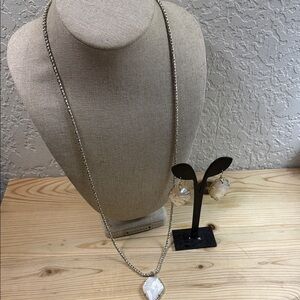 Kendra Scott gold and White Necklace Set